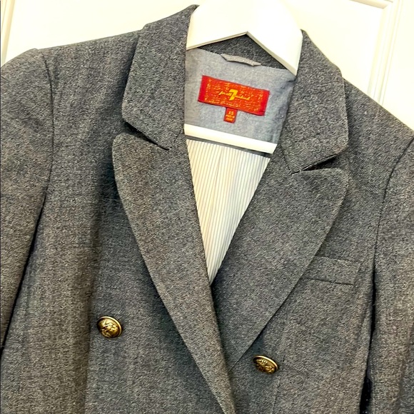 7 for All Mankind Double-Breasted Blazer - Picture 2 of 10